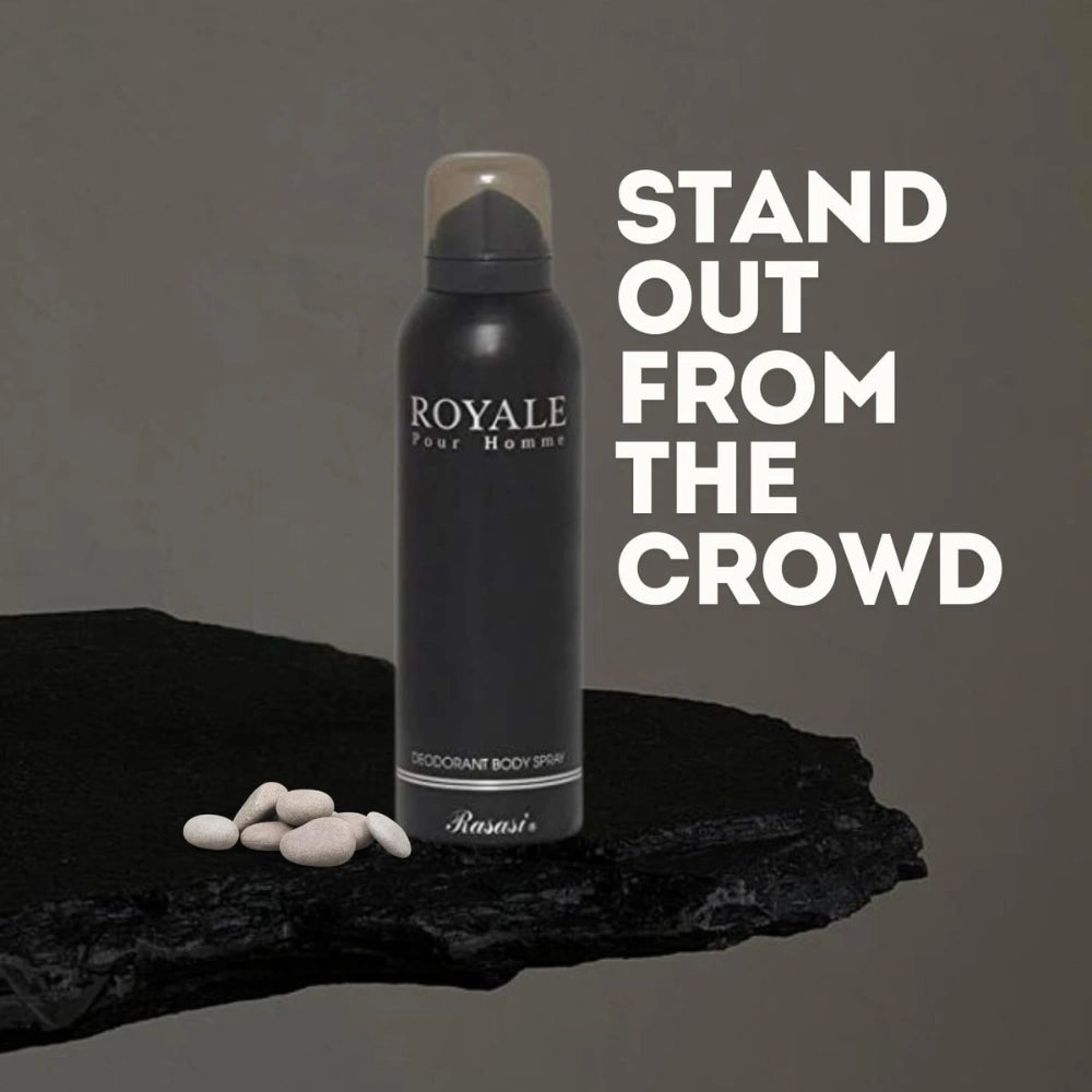 Rasasi Deodorant Spray For Men 200ml (Royale) - Long-lasting Freshness
