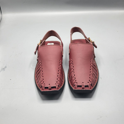 Maroon Peshawari Chappal Handmade Traditional Sandals