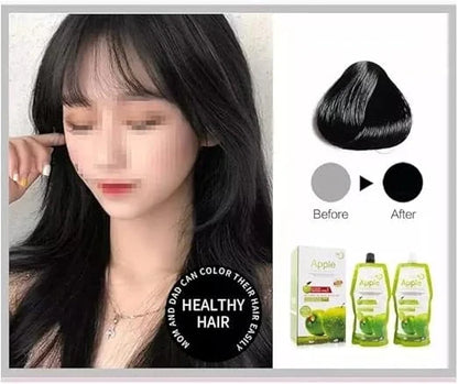 Ammonia-Free Apple Hair Dye Cream – Black, 96H Color