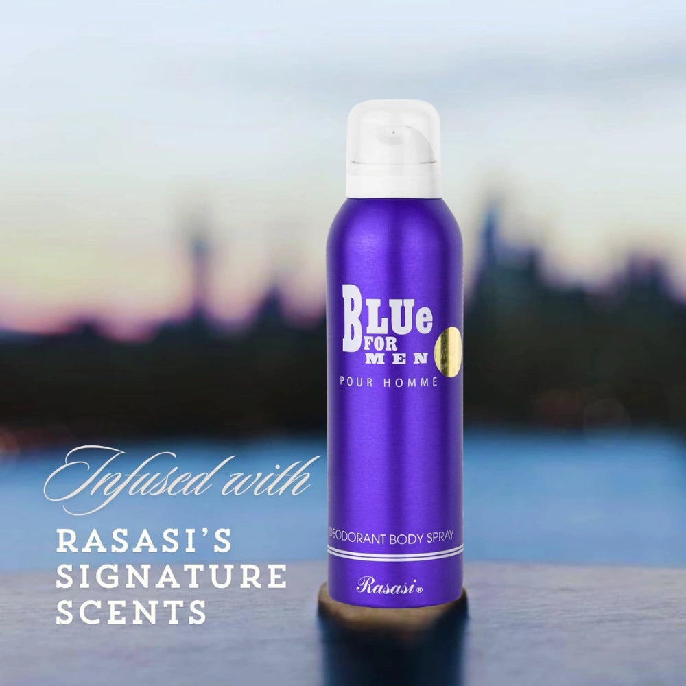 Blue For Men Deodorant by Rasasi 200ml – Long-Lasting Freshness