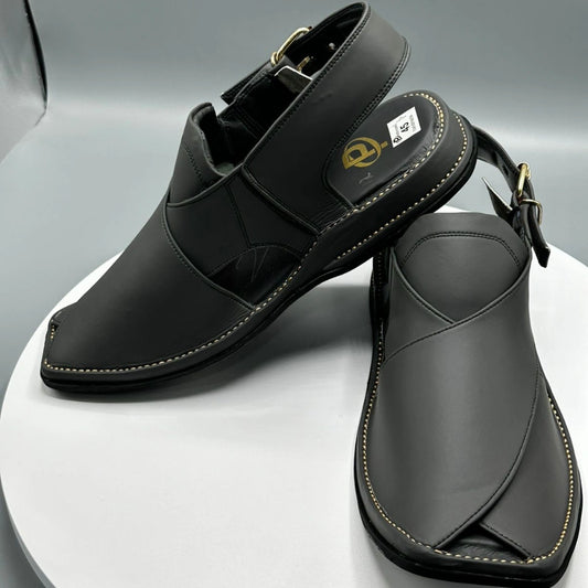 Paidasho Gray Peshawari Shoes | Premium Leather Footwear