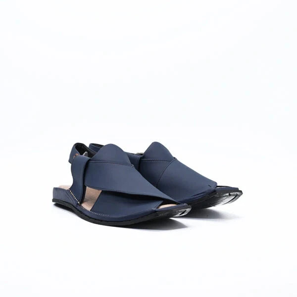 Border Takidar Peshawari Sandals – Traditional Blue