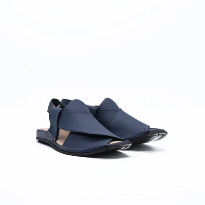 Border Takidar Peshawari Sandals – Traditional Blue