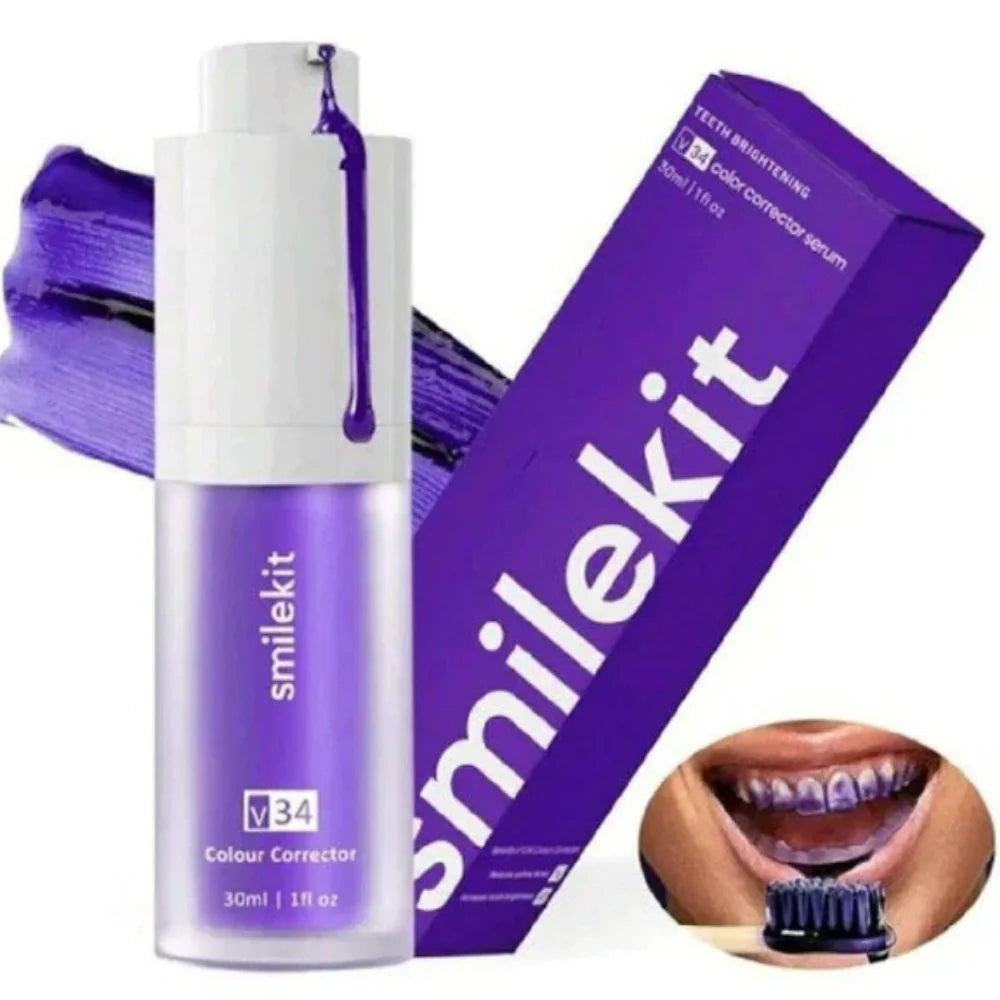 V34 Colour Corrector Serum – Purple Toothpaste for Whitening