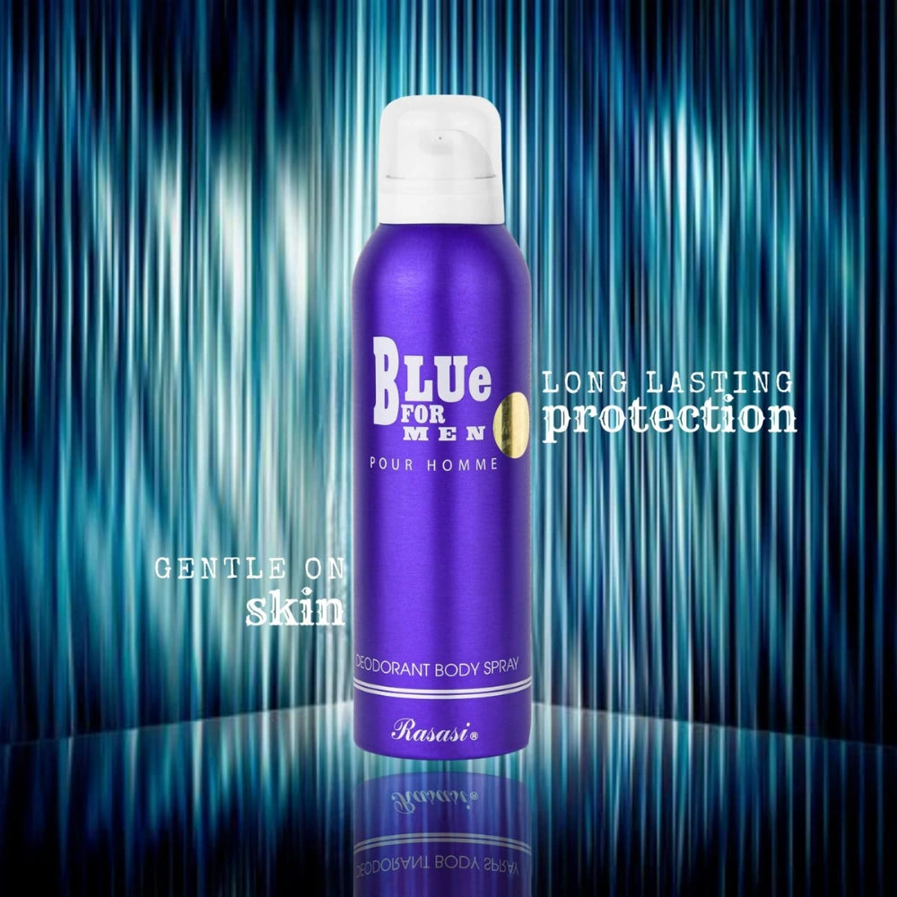 Blue For Men Deodorant by Rasasi 200ml – Long-Lasting Freshness