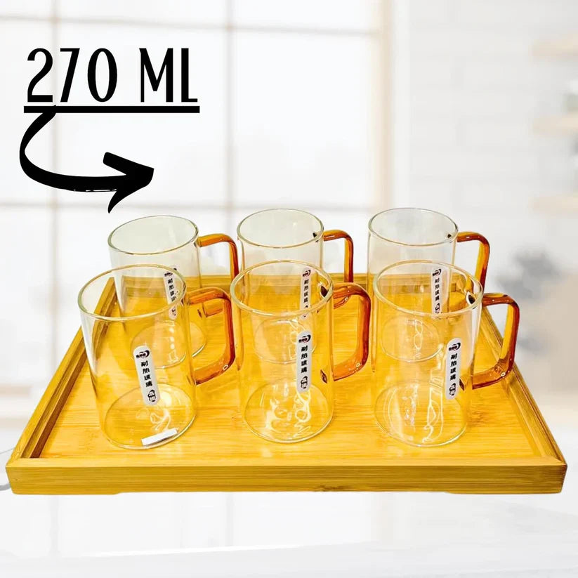 Deli Delicate Transparent Glass Jug Set (6 Pieces)