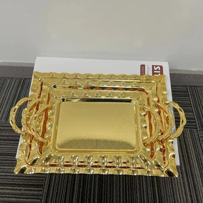Stainless Steel Serving Trays 3 in 1 – Durable & Stylish