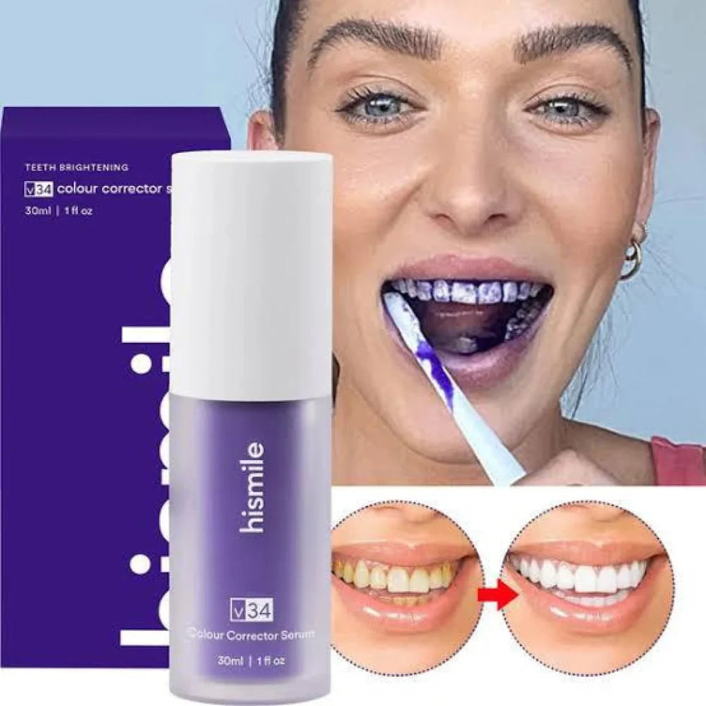 V34 Colour Corrector Serum – Purple Toothpaste for Whitening