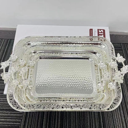 Stainless Steel Serving Trays 3 in 1 – Durable & Stylish