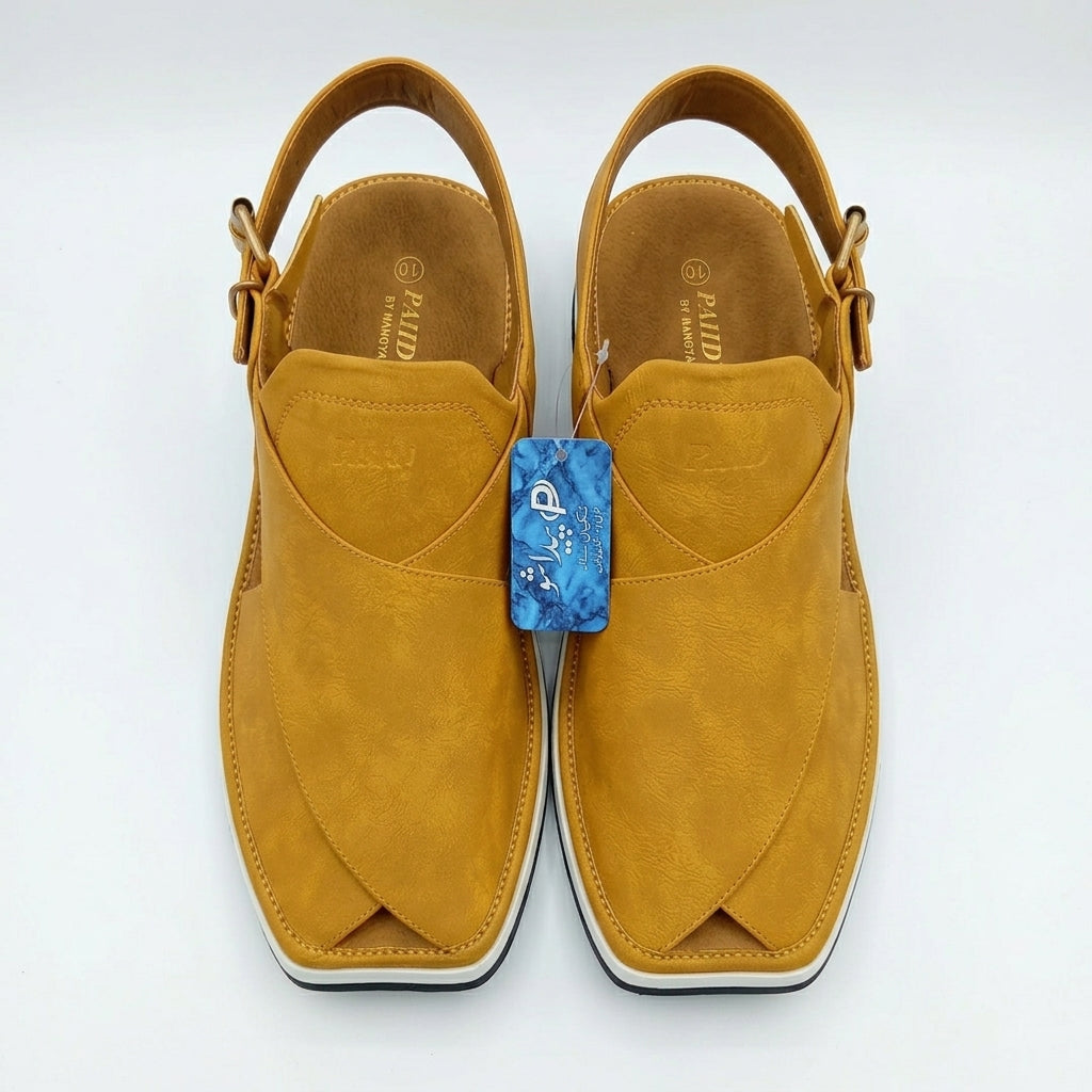 Mustard Peshawari Chappal for Men | Stylish Traditional