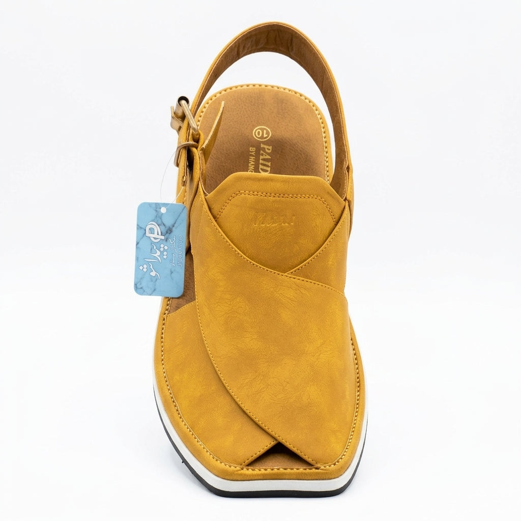 Mustard Peshawari Chappal for Men | Stylish Traditional