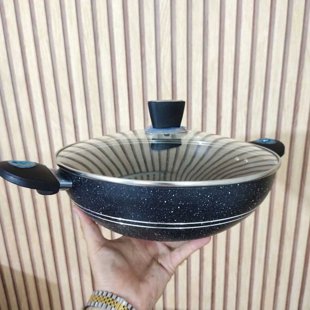 Arshia 18-Pcs Marble Coated Non-Stick Cookware Set | Durable