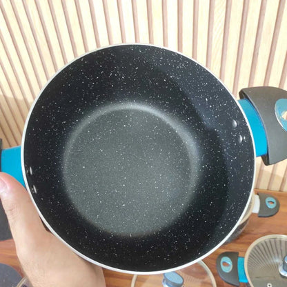Arshia 18-Pcs Marble Coated Non-Stick Cookware Set | Durable