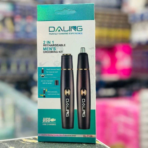 2-in-1 Daling 7108 Professional Hair & Nose Trimmer