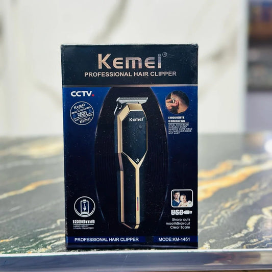 Kemei KM-1451 Trimmer - 8640 منٹ رن ٹائم، سیاہ