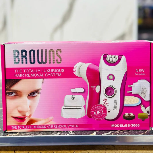 BROWNS 6-in-1 Hair Removal System KM-3066 | Smooth Skin