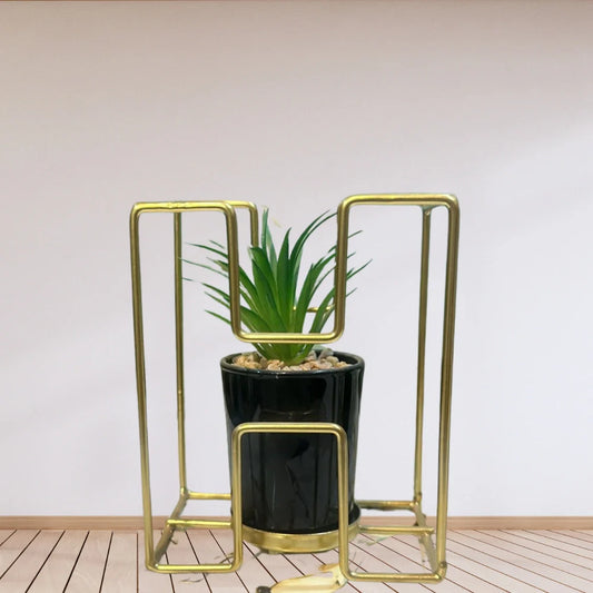 Cute Metal Iron Gold Planter Pot – Set of 2 | Stylish Decor