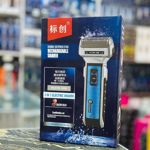 3-in-1 Rechargeable Trimmer & Shaver RSCW-888 | Grooming Kit