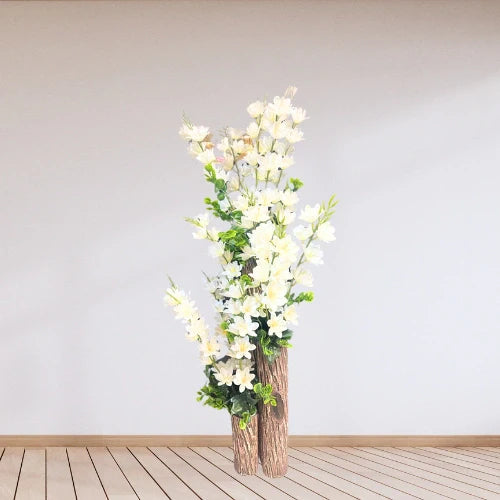 Elegant Artificial White Flower with Guldan – Home Décor