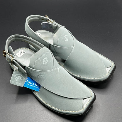 Paidasho Peshawari Shoes | Gray Handmade Leather Sandals