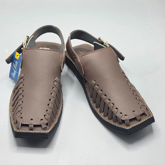 Brown Peshawari Chappal Handmade Traditional Sandals