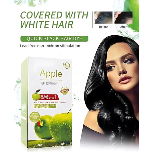 Ammonia-Free Apple Hair Dye Cream – Black, 96H Color