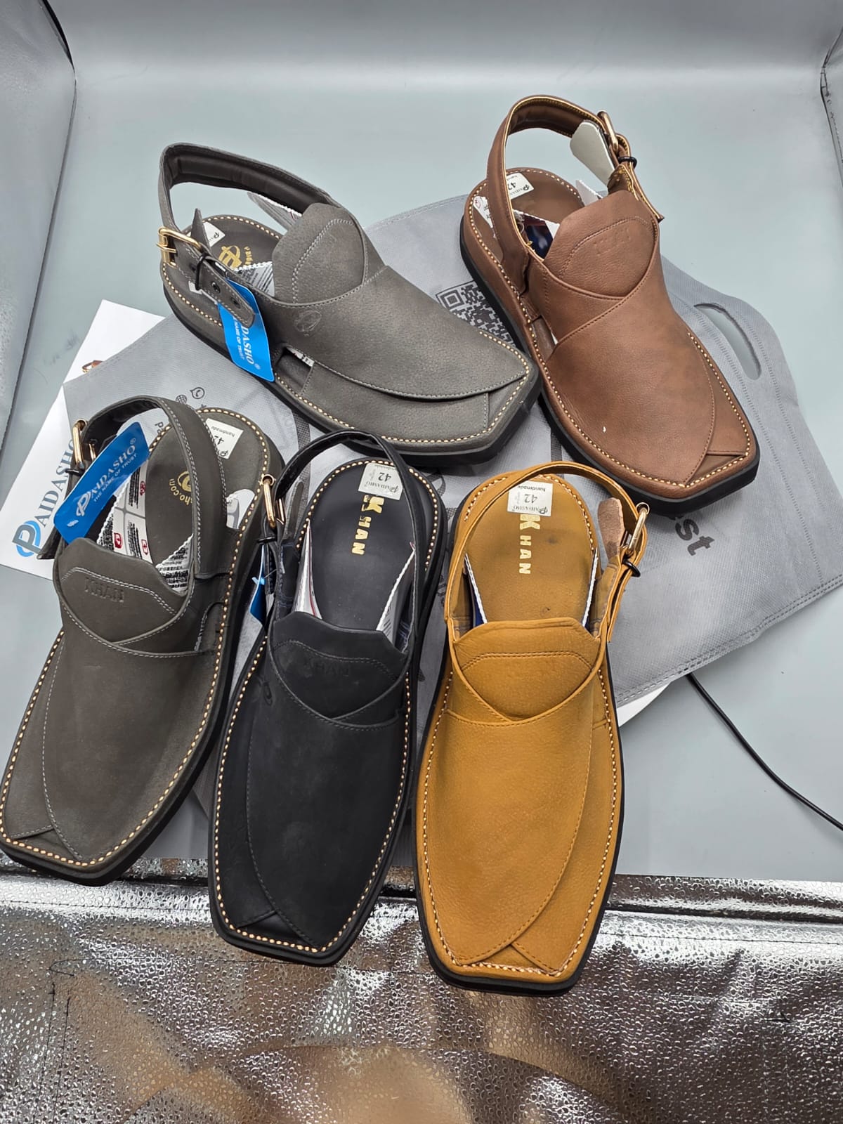 Paidasho Peshawari Chappal Zardari Design – 5 Colors
